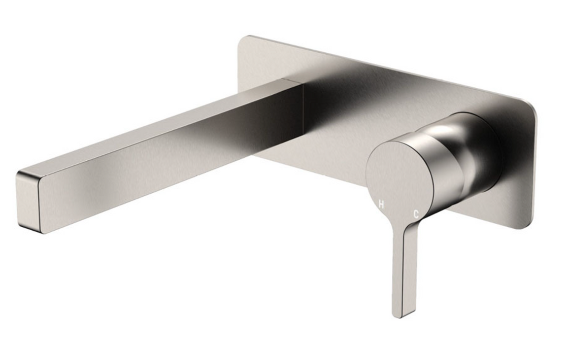 Fienza Sansa Wall Basin Set - Brushed Nickel
