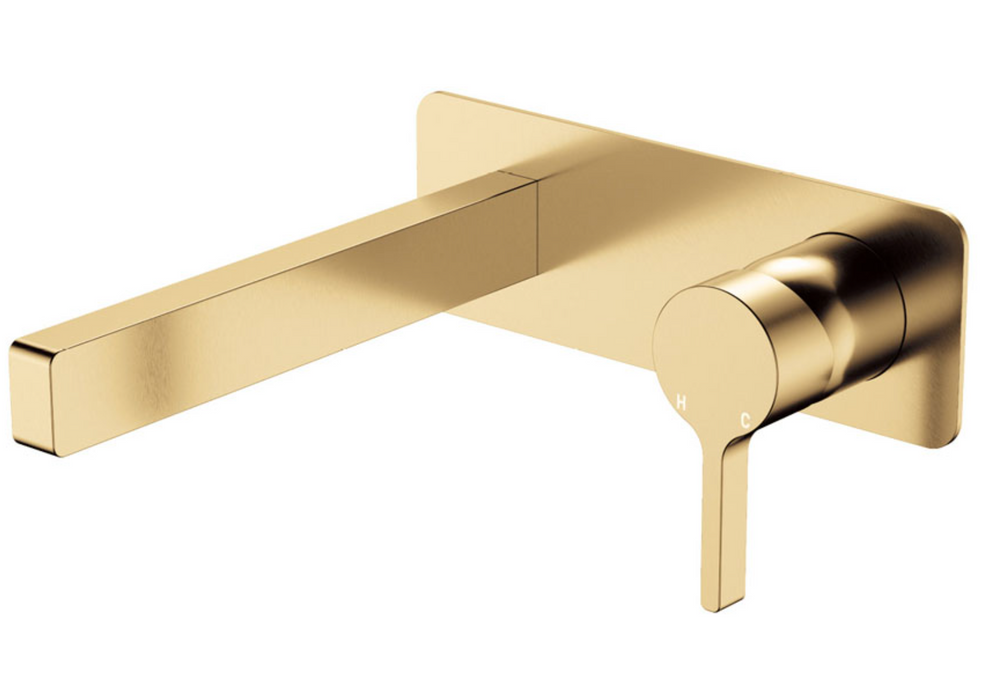 Fienza Sansa Wall Basin Set - Urban Brass