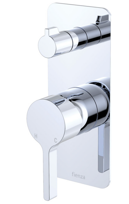 Fienza Sansa Square Wall Diverter Mixer - Chrome