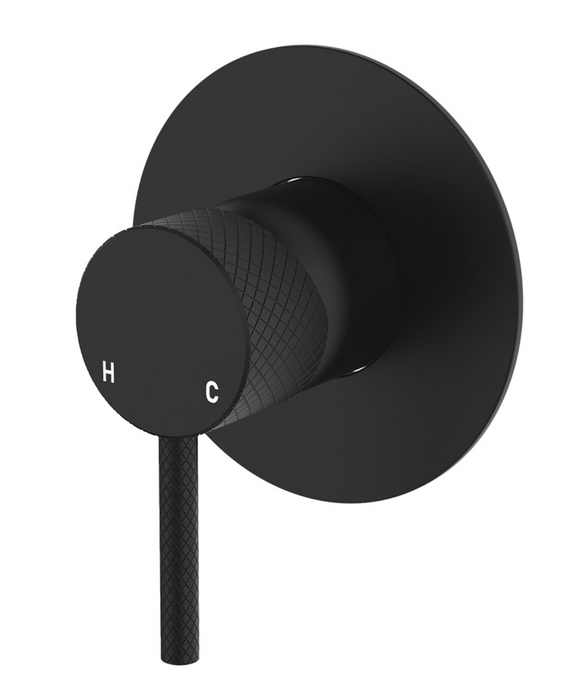 Fienza Axle Wall Mixer - Large Back Plate - Matte Black