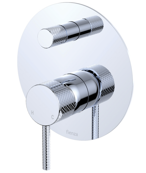Fienza Axle Wall Diverter Mixer - Large Back Plate - Chrome