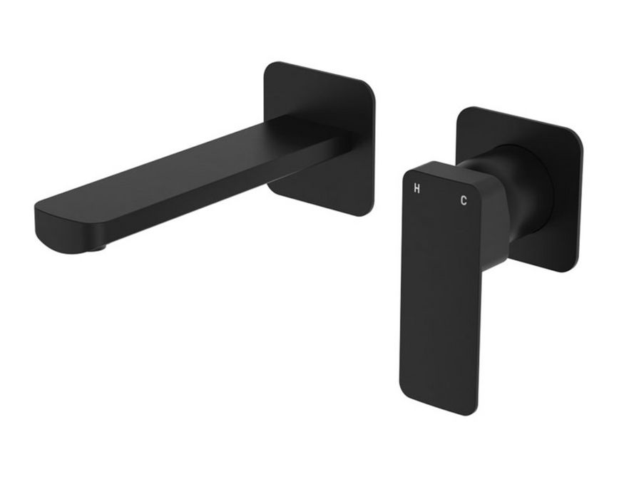 Fienza Tono Wall Basin/Bath Set - 160mm Outlet - Matte Black