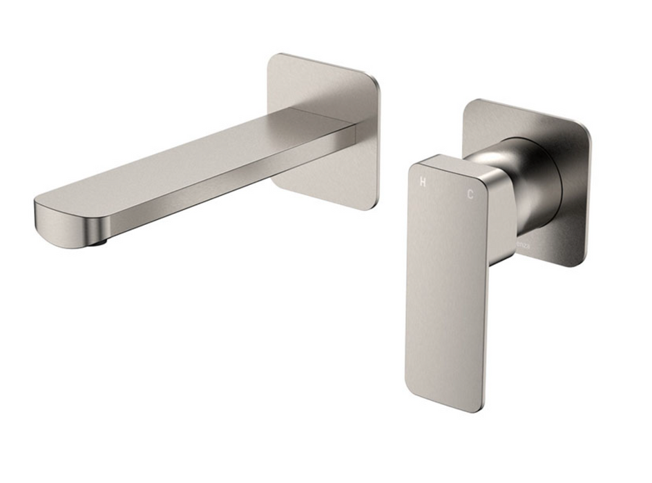Fienza Tono Wall Basin/Bath Set - 160mm Outlet - Brushed Nickel