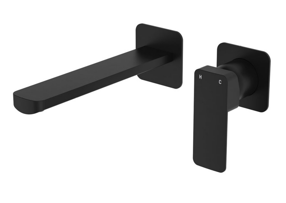 Fienza Tono Wall Basin/Bath Set - 200mm Outlet - Matte Black