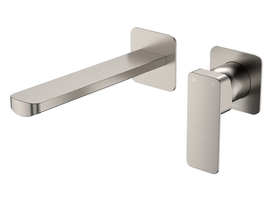 Fienza Tono Wall Basin/Bath Set - 200mm Outlet - Brushed Nickel