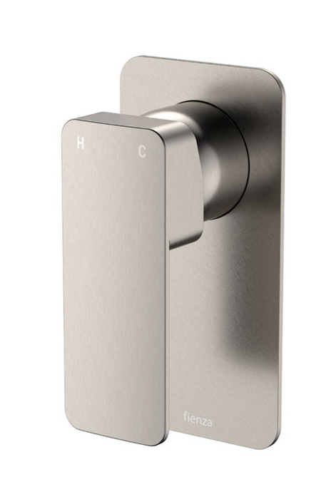 Fienza Tono Wall Mixer - Rectangular Back Plate - Brushed Nickel
