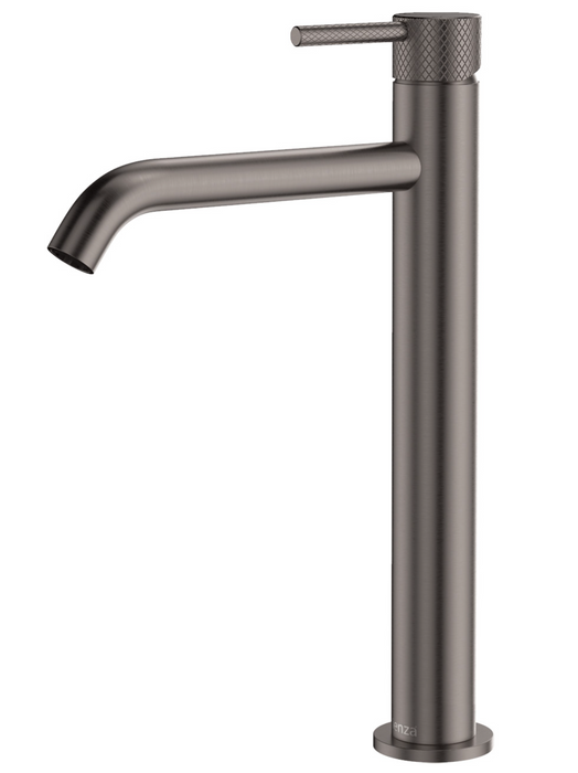 Fienza Axle Tall Basin Mixer - Brushed Gunmetal