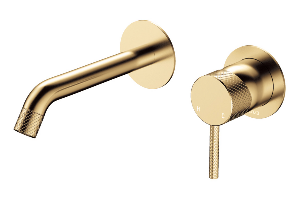 Fienza Axle Wall Basin/Bath Set - 160mm Outlet - Urban Brass