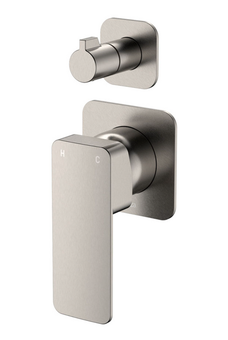 Fienza Tono Wall Diverter Mixer - Brushed Nickel