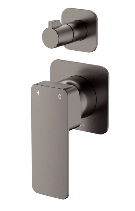 Fienza Tono Wall Diverter Mixer - Brushed Gunmetal