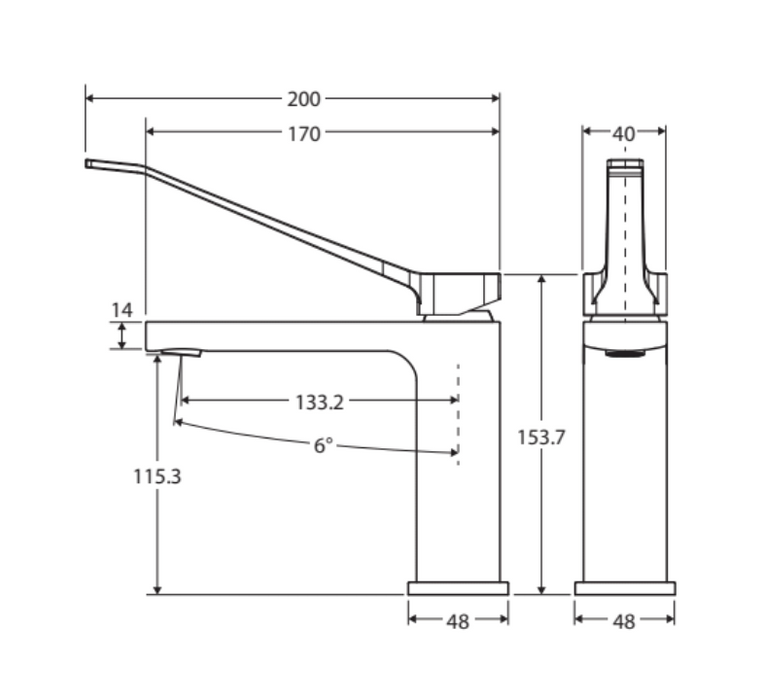 Fienza Tono Care Basin Mixer - Brushed Gunmetal