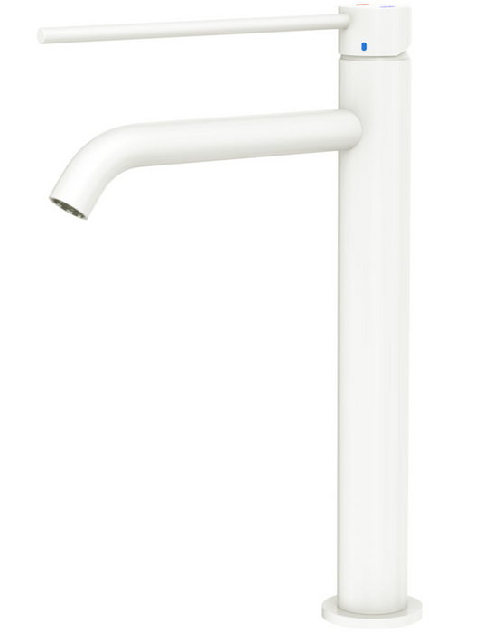 Fienza Kaya Care Tall Basin Mixer - Matte White