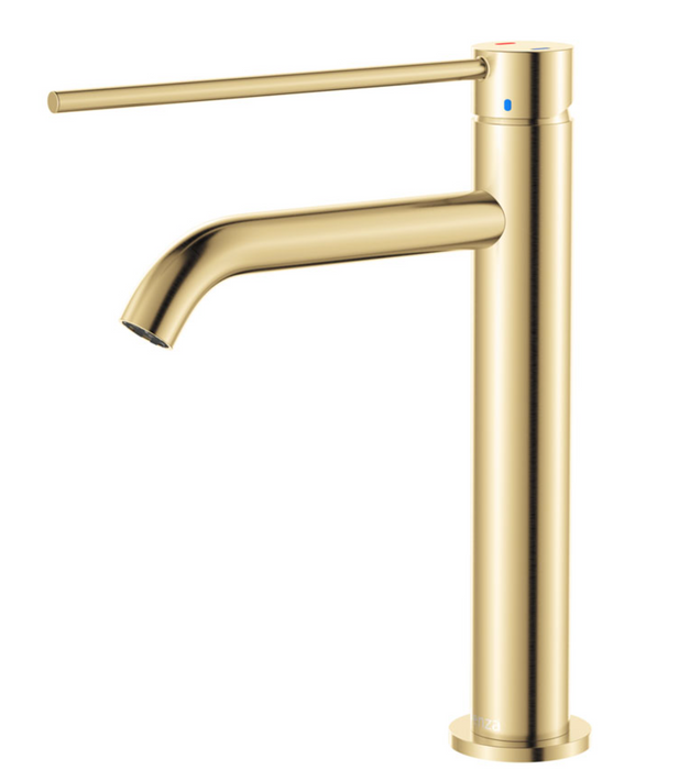 Fienza Kaya Care Medium Basin Mixer - Urban Brass