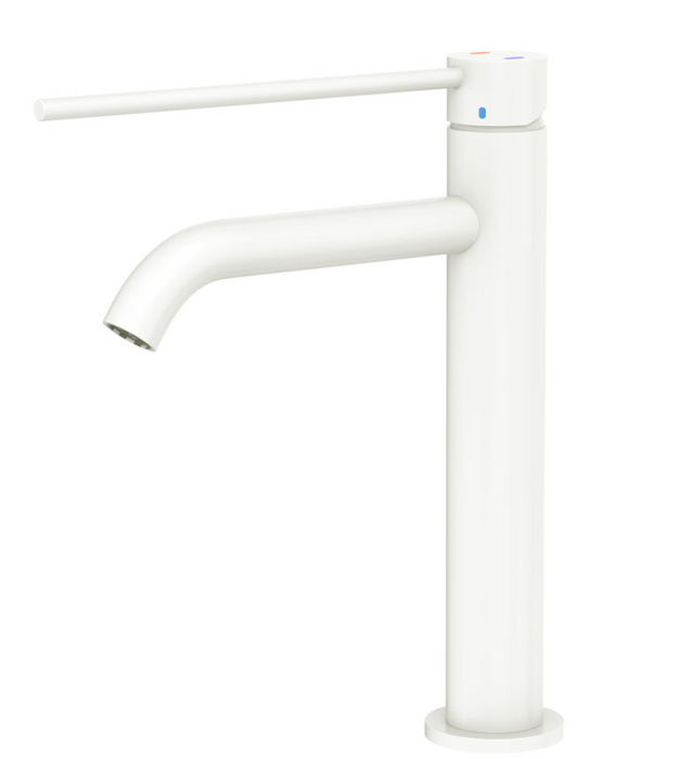 Fienza Kaya Care Medium Basin Mixer - Matte White