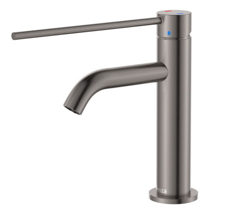 Fienza Kaya Care Basin Mixer - Brushed Gunmetal
