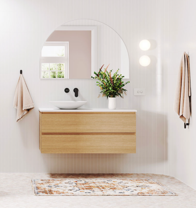 Fienza Carmen All-Drawer Vanity Wall Hung - Single Bowl - Stone Top - 1200mm