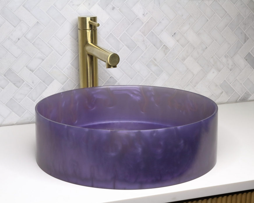 The Basin Lab Pearl Coliseum Amethyst Resin Basin