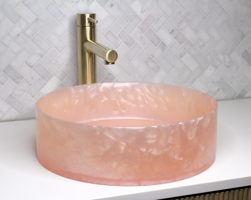 The Basin Lab Akoya Coliseum Peach Resin Basin