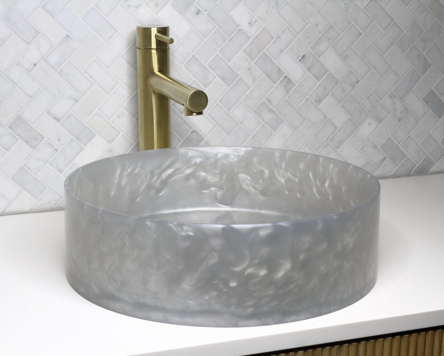 The Basin Lab Akoya Coliseum Dove Grey Resin Basin