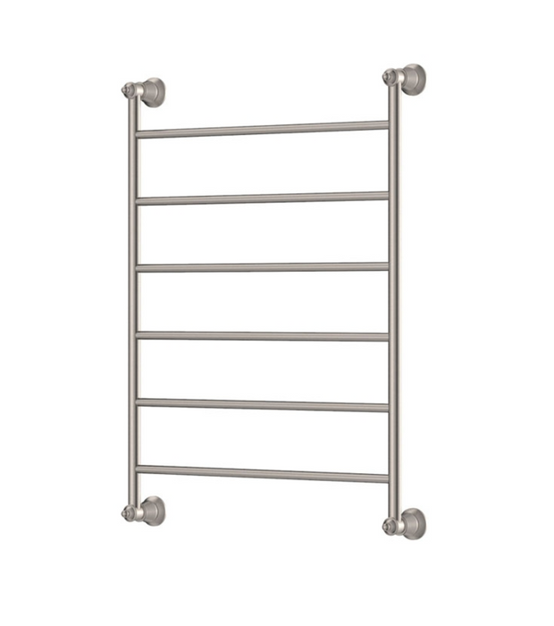 Fienza Lillian Heated Towel Rail - 600mm x 800mm - Brushed Nickel