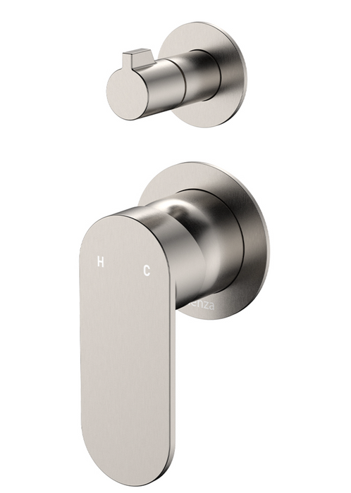 Fienza Empire Slim Wall Diverter Mixer -Small Plates - Brushed Nickel