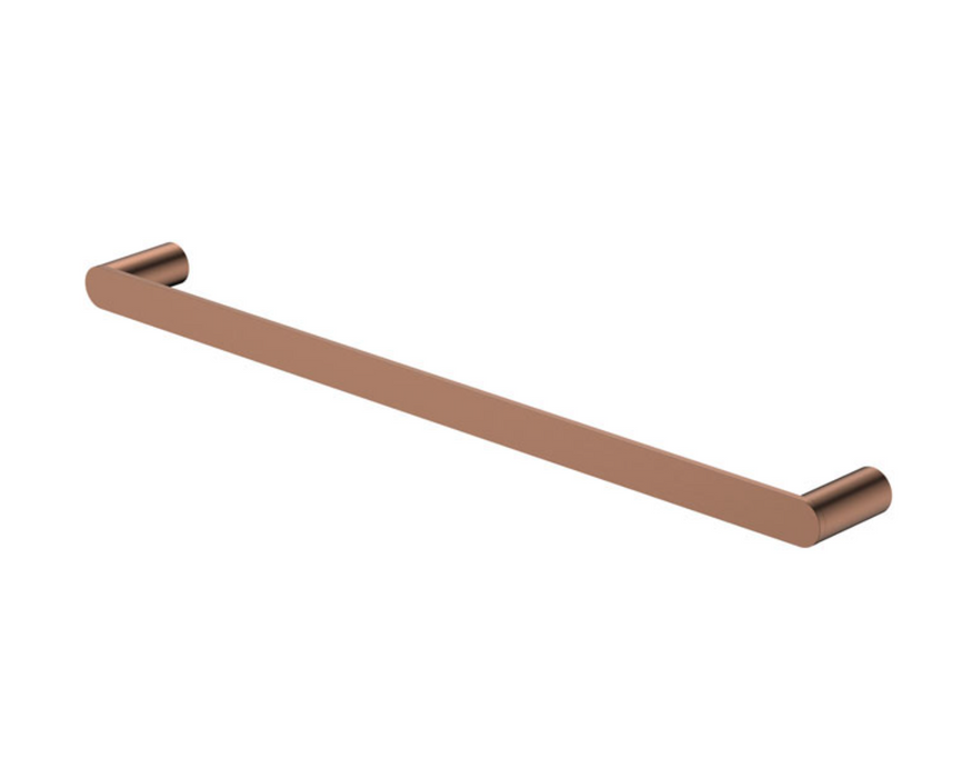 Fienza Empire Slim 600mm Single Towel Rail - Brushed Copper