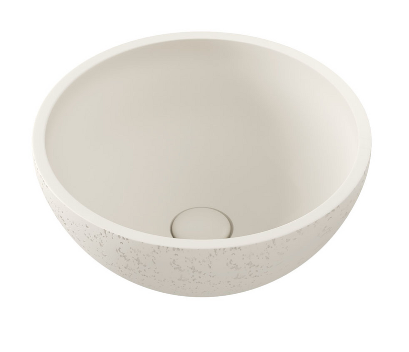 Fienza Alba Round Concrete Above Counter Basin - Warm White