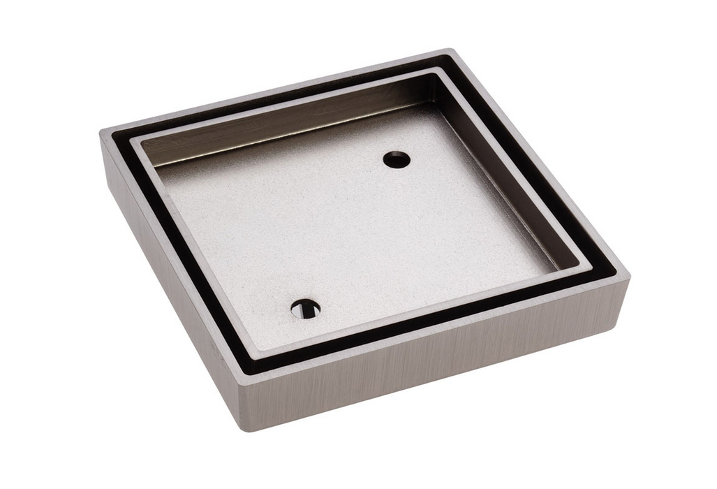 Fienza Square Tile Insert Floor Waste - 90mm Outlet - Brushed Nickel