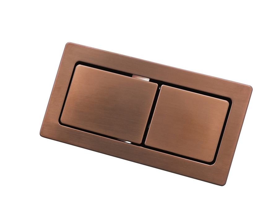 Fienza Rectangular Flush Buttons - Brushed Copper