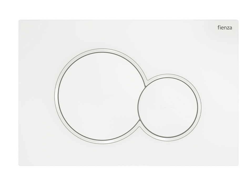 Fienza Sigma Round Button Flush Plate -Matte White