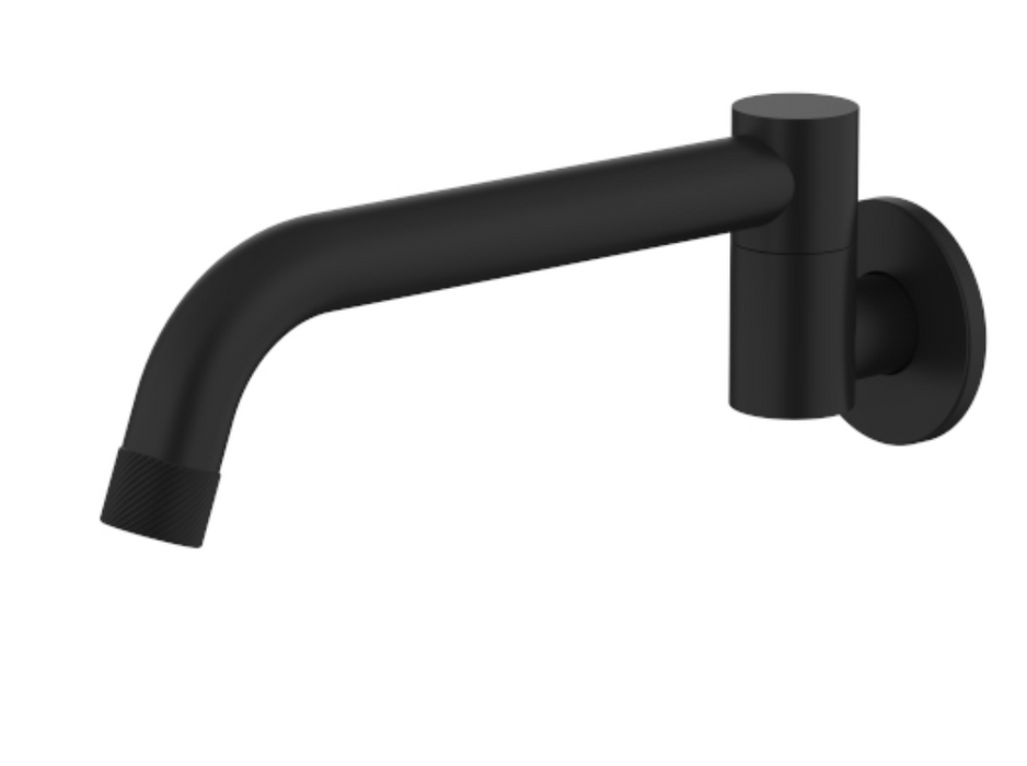 Millennium Cioso Swivel Knurled Bath Spout - Matte Black