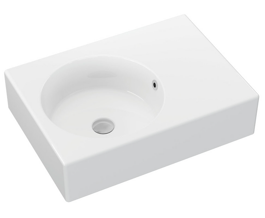 Fienz Reba Left Bowl Wall Basin - No Tap Hole