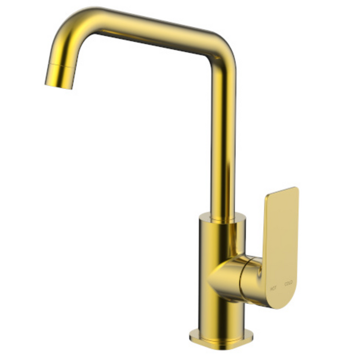 Millennium Jenex Sink Mixer - Modern Brass