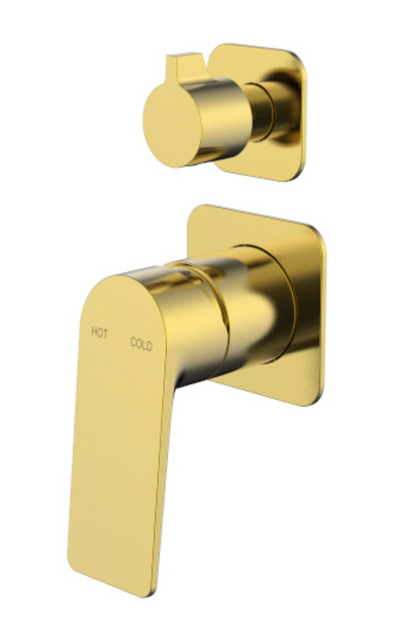 Millennium Jenex Diverter Wall Mixer - Modern Brass