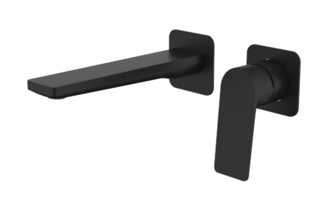 Millennium Jenex Wall Basin Mixer - Matte Black