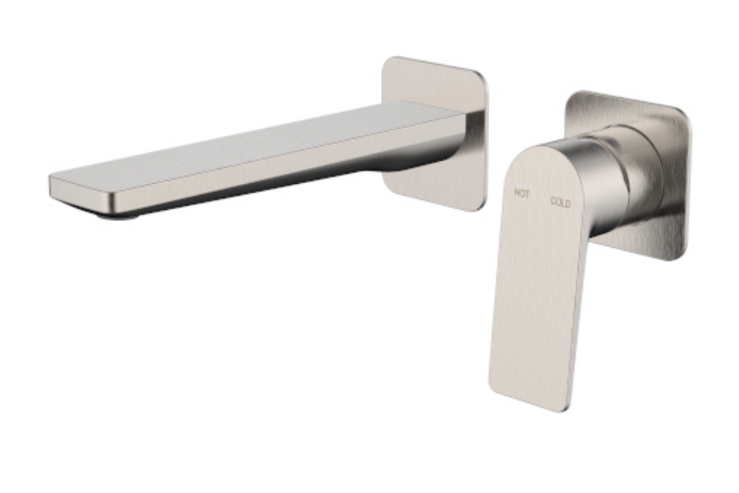 Millennium Jenex Wall Basin Mixer - Brushed Nickel
