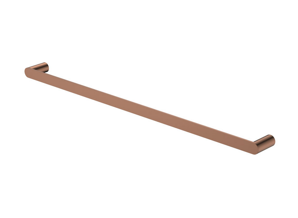 Fienza Empire Slim 800mm Single Towel Rail - Brushed Copper