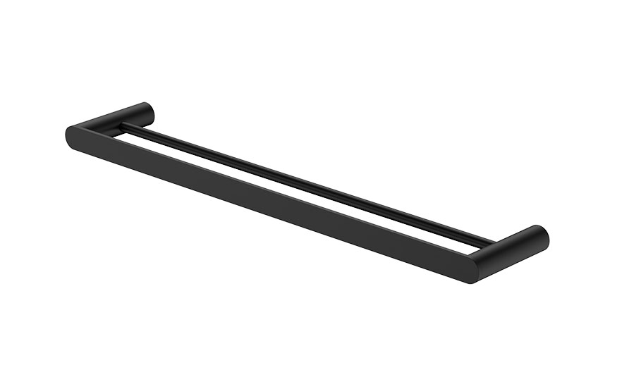 Fienza Empire Slim 600mm Double Towel Rail - Matte Black