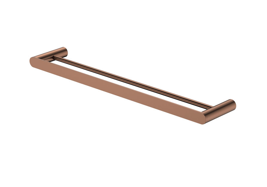 Fienza Empire Slim 600mm Double Towel Rail - Brushed Copper