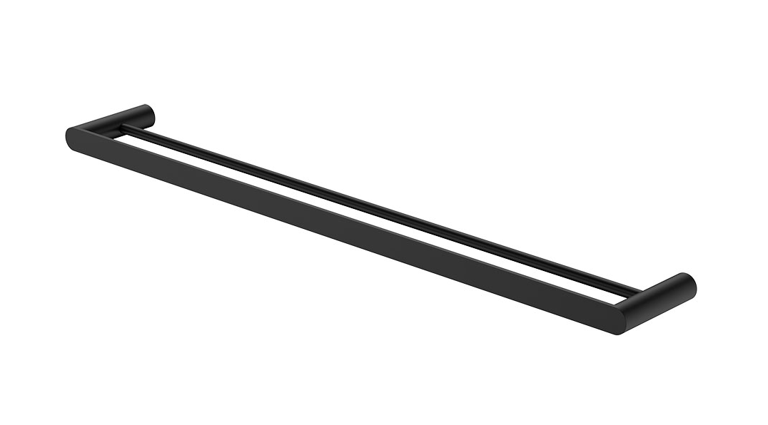 Fienza Empire Slim 800mm Double Towel Rail - Matte Black