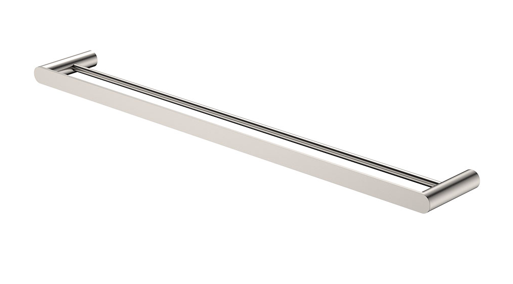 Fienza Empire Slim 800mm Double Towel Rail - Brushed Nickel