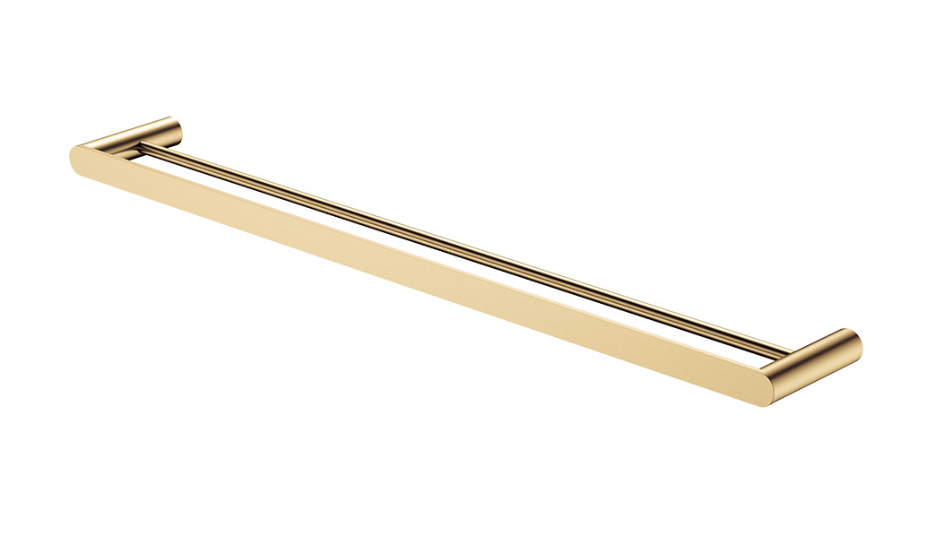 Fienza Empire Slim 800mm Double Towel Rail - Brushed Urban Brass