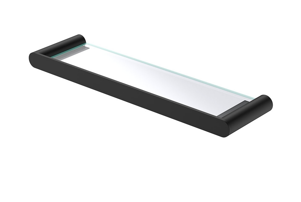 Fienza Empire Slim Glass Shelf - Matte Black