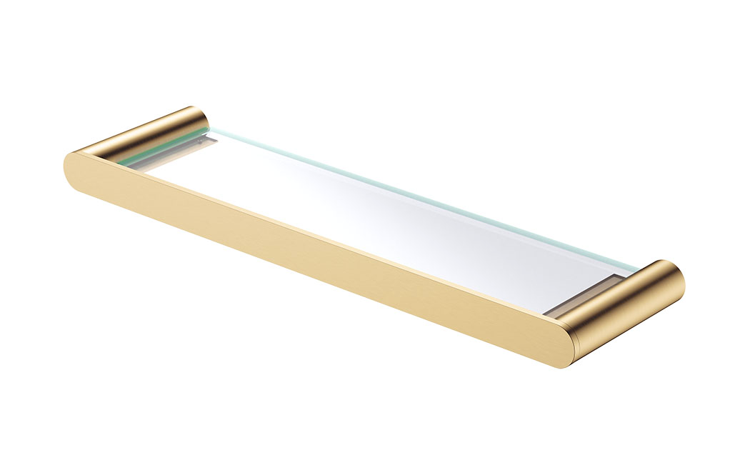 Fienza Empire Slim Glass Shelf - Urban Brass