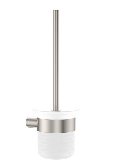 Fienza Empire Slim Toilet Brush & Holder - Brushed Nickel