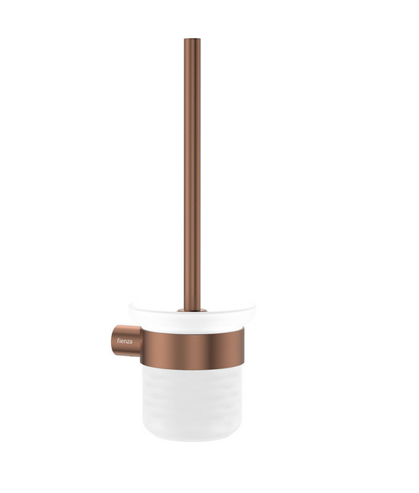 Fienza Empire Slim Toilet Brush & Holder - Brushed Copper