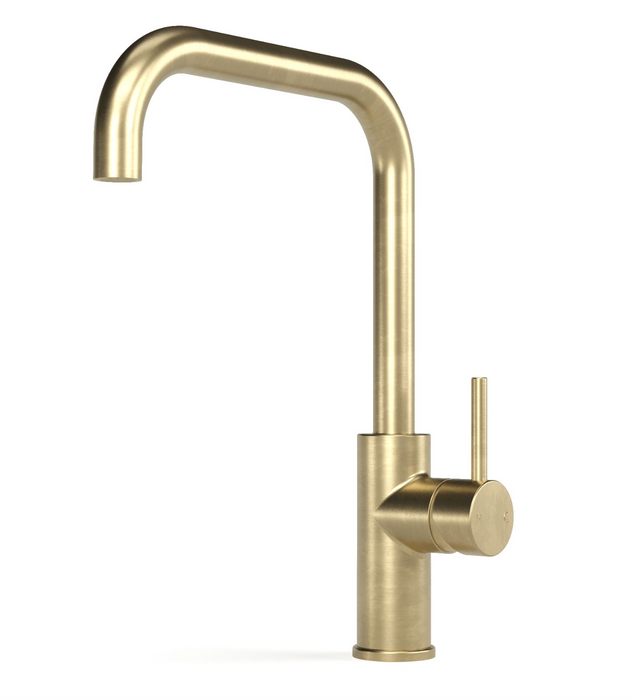 Faucet Strommen Pegasi M Square 220 Sink Mixer - Raw Brushed Brass