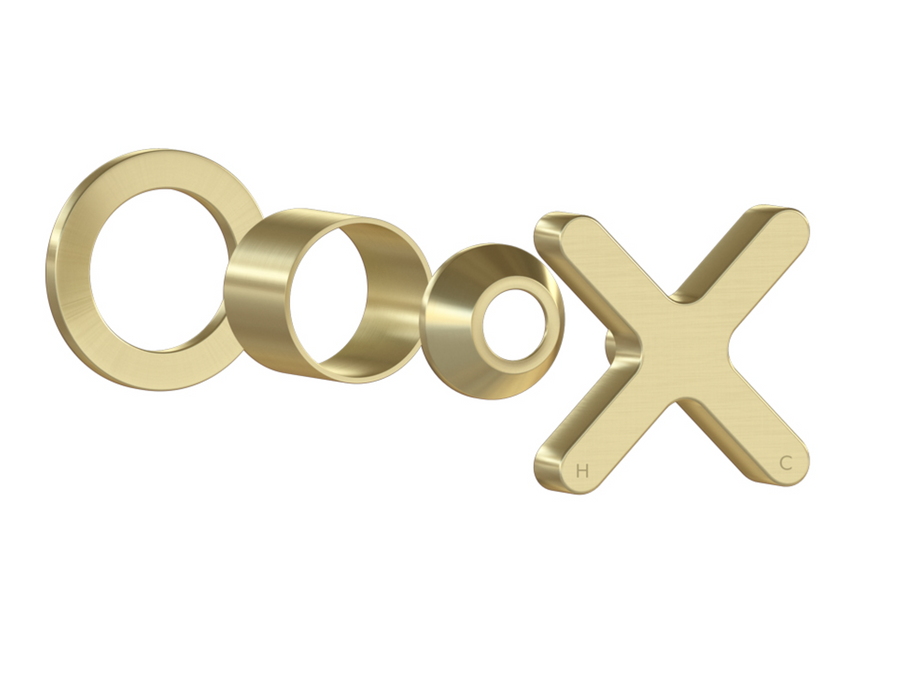 ABI Cross Progressive Handle Kit – Brushed Brass