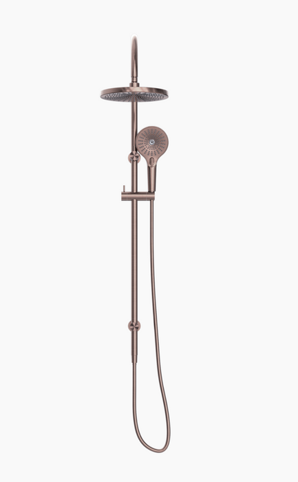 Nero Opal Twin Shower - Brushed Bronze