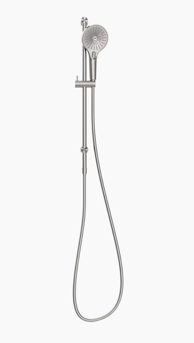 Nero Opal Rail Shower - Brushed Nickel